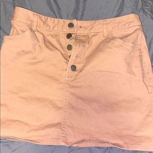 Pink mini skirt